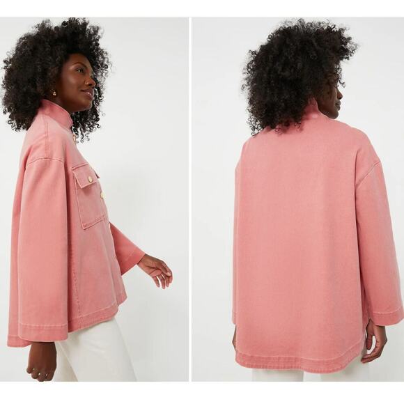 Tuckernuck x Nantucket Reds Stretch Twill Marant Shirt Jacket Womens XXL NEW - Picture 2 of 13